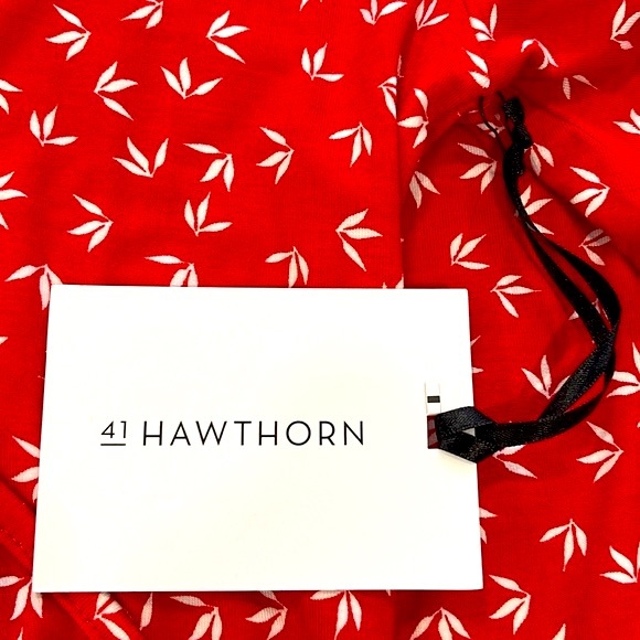 41 HAWTHORN Red Elisse Knit Basque Waist Surplice Dress - Small - Picture 8 of 9